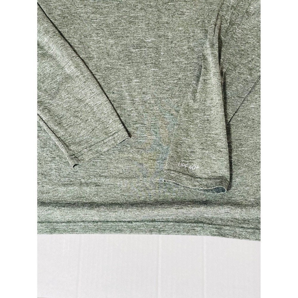 Nike Swim Mens Dri-FIT UPF 40+ Long Sleeve Rash Guard Heather Green Size M - Picture 4 of 6